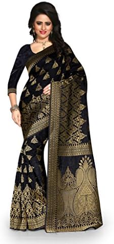 Shree Sanskruti Self Design Black Color Tassar Silk Saree For Women