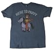 Junk Food Clothing Men's Here To Party Short Sleeve Vintage Crew Neck T-Shirt