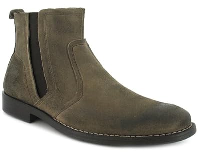 Mens Brown Leather Timeworn Hush Puppies Chelsea Boots (Generous Fit ...