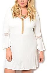Plus Size Rayon/Viscose Fit-and-Flare  Dress