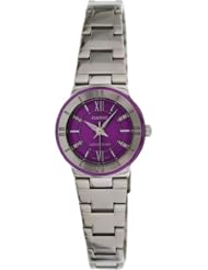 Casio Womens Core LTP1368D-6A Silver Stainless-Steel Quartz Watch with Purple Dial