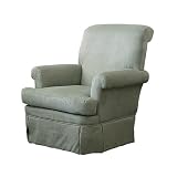 LA Baby Upholstered Swivel Glider - Sage