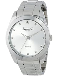 Kenneth Cole New York Womens KC4947 Rock Out Silver Dial Diamond Dial Bracelet Watch