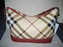 BURBERRY Nova Check Purse Bag Handbag Patent Leather ++