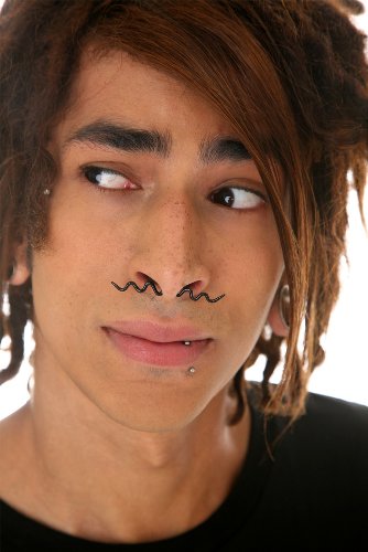 This septum piercing mustache is cooler than the real thing and needs little maintenance. Just clean the durable glass with soap n' water. But be careful!