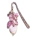 Marque-Page Cuivré Antique Perles Rose