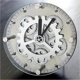 Maple's Dual Purpose Desktop / Wall Mountable Moving Gear Mechanical Automotive Inspired Clock