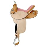 14 15 Faux Pink Ostrich Seat Saddle