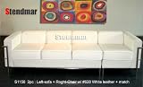 New 2pc Le Corbusier Style Leather* 4-seat Sofa S1156