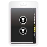 CMC Golf Skull with Crossed Clubs Cap Clip Clamshell Pack