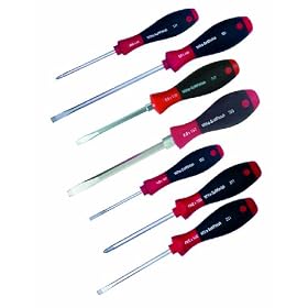 Wiha 30276 7 Piece Slotted and Phillips Driver Set with SoftFinish Grip by Wiha