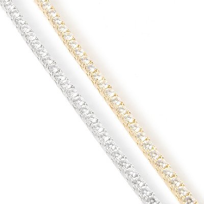14K White or Yellow Gold 7 Moissanite Tennis Bracelet