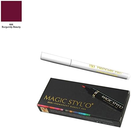 Bundle of 2 Items: Magic Stylo Semi Permanent Makeup Pen in Burgundy Beauty with Remover Pen