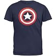 Captain America - Navy Logo T-Shirt
