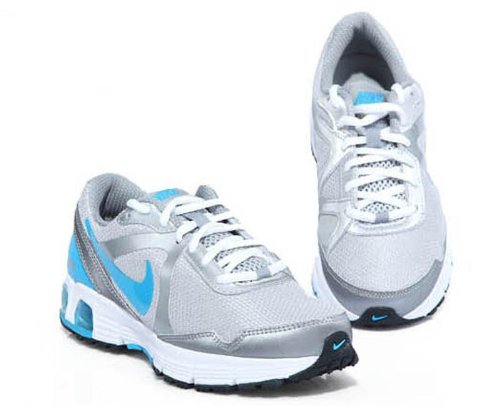 Nike Women's Air Max Run Lite+ Running Shoes-Silver/White/Blue