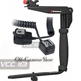Stroboframe Quick Flip 350 - 35mm Flash Bracket with Adorama Off-Camera iTTL 3' Coiled Flash Cord for Nikon