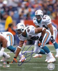 Taylor, Jason (Miami Dolphins) Autographed/Hand Signed 8x10 Photo
