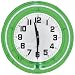 Wall Clock Hidden Camera Neon Green - Wired - Black and White
