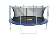 Advendise Trampolin 455 cm mit Sicherheitsnetz bis 150kg, schwarz/blau, 455 cm