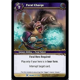 Feral Charge - Drums of War - Rare by World of Warcraft Cards