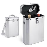 Envoy Black Lining Two Bottle Insulated Aluminum Wine Case With Corkscrew