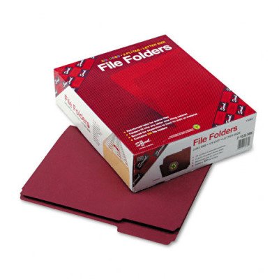 File Folders 1/3 Cut Maroon 100/Box