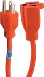 GE 51923 Indoor/Outdoor 100-Foot General Purpose Grounded Extension Cord, Orange