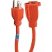 GE 51923 Indoor/Outdoor 100-Foot General Purpose Grounded Extension Cord, Orange