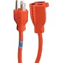 GE 51924 Indoor/Outdoor 25-Foot General Purpose Grounded Extension Cord, Orange