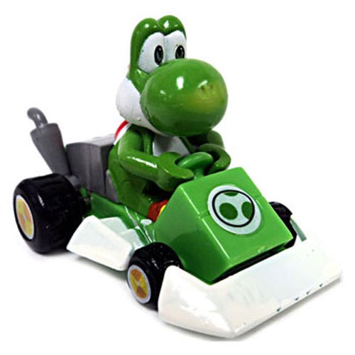 Mario Kart DS Gashapon 1.5 Inch Pull Back Racer Yoshi Square Front Bumper