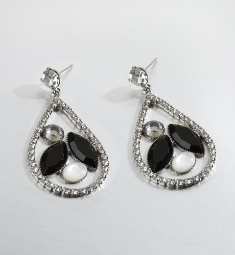 Autograph Gem Pear Cluster Earrings