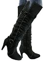 New Womens Over The Knee High Pirate Style Heel Boots
