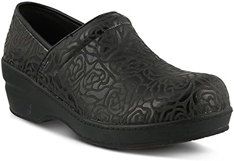 Spring Step Professional Women's Neppie Work Shoe, Black Roses, 9 M US