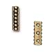 Fine Silver Plated Pewter Beaded Triple Strand Spacer For 4mm Beads (2)