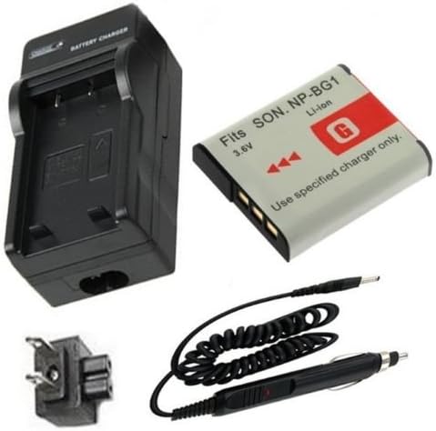 Battery Pack + Charger for Sony NP-BG1, NP-FG1 Type G Lithium Ion Rechargeable