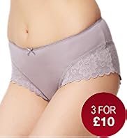 Lace Trim Midi Knickers