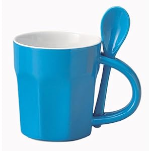 【クリックで詳細表示】ヤマキイカイ クレパスColor’s マグカップ ブルー 200cc (スプーン長さ12cm) F-1211