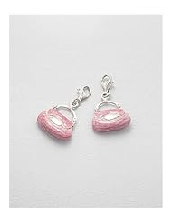 Bag Colored Enamel Charm In 92.5 Sterling Silver