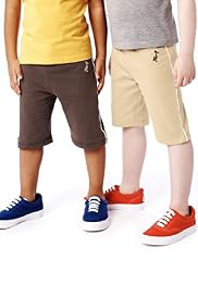 2 Pack Pure Cotton Drawstring Shorts with Stay New™