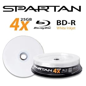 Spartan 4X 25GB Blu ray BD-R 10disc/pack