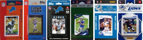 NFL Detroit Lions Six Different Licensed Trading Card Team Sets