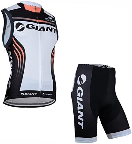 2016 Summer Outdoor Sports Sleeveless Giant Women Cycling Jerseys Girl Sport Bike Cycling Skinsuits Waistcoat Lady's Giant Cycling Clothing Skinsuits Shirts411 (Women jersey+shorts suit, M)