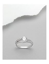 CZ Ring In 92.5 Sterling Silver