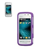 New Fashionable Perfect Fit Hard Protector Skin Cover Cell Phone Case for Nokia Nuron 5230 T-Mobile - PURPLE