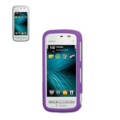 Fashionable Perfect Fit Hard Protector Skin Cover Cell Phone Case for Nokia Nuron 5230 T-Mobile - PURPLE