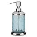 Crackled Glass Lotion Pump - Blue