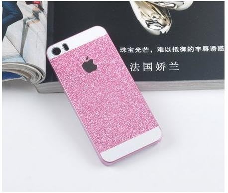Senderwish Rhinestone Crystal Glitter Bling Hard Case Cover Shell Phone Case for iPhone 5/5S (Pink)