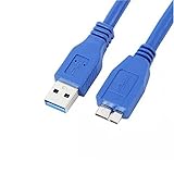Caxico Superspeed USB 3.0 型男性ブルー マイクロ B オス 24/28AWG ケーブル 1 足