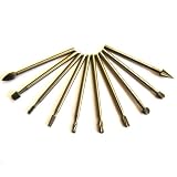10pc Engraving Cutters Set 3 32 Shank w Large Head by Switzerland