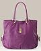 Marc Jacobs Turnlock Leather Amber Padlock Shoudler Bag Tote Purple